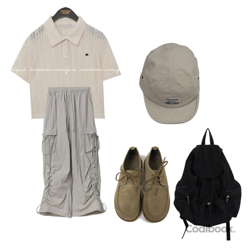 From Beginning 헤드 리얼스웨이드로퍼 (3color),DAILYJOU 클래틴 데일리 투포켓 백팩,inchant me 마운트 나일론 캠프캡 (5C)등을 매치한 코디