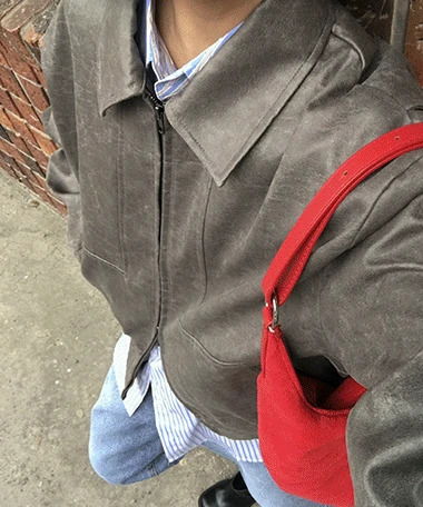 Tartu Loose-fit two-way leather Jacket 夹克