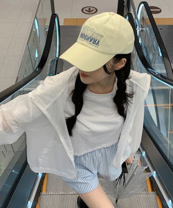 배색 영문 레터링 자수 볼캡 코튼 면 모자 소두핏 자외선차단