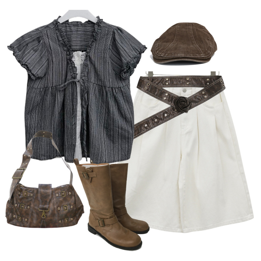 ShortPants,cap,belt 코디