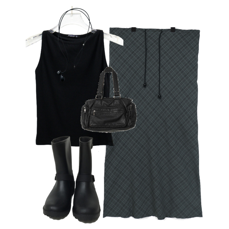skirt,sleeveless,boots 코디
