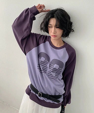 Solis Nagrang Color Block Print Sweatshirt