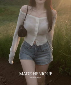 Lyrical Off-Shoulder Crop Cardigan -4 Colors
