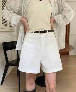 Edvin Cotton Short Pants Belt Set -3color