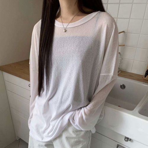 See-through long t-shirt