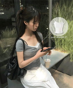 蕾絲細肩帶背心上衣