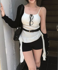 Verni Cap Built-in Shirring Uneven Frill Sleeveless -4 Colors