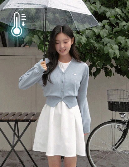 소에른 뱀부 브이넥 가디건