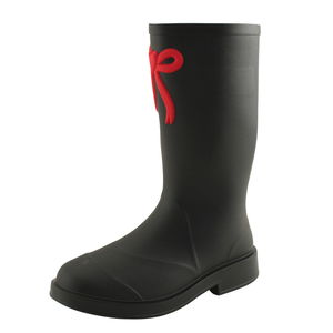 Ribbon Jelly Middle Rain Boots Flat Rain Boots 3cm