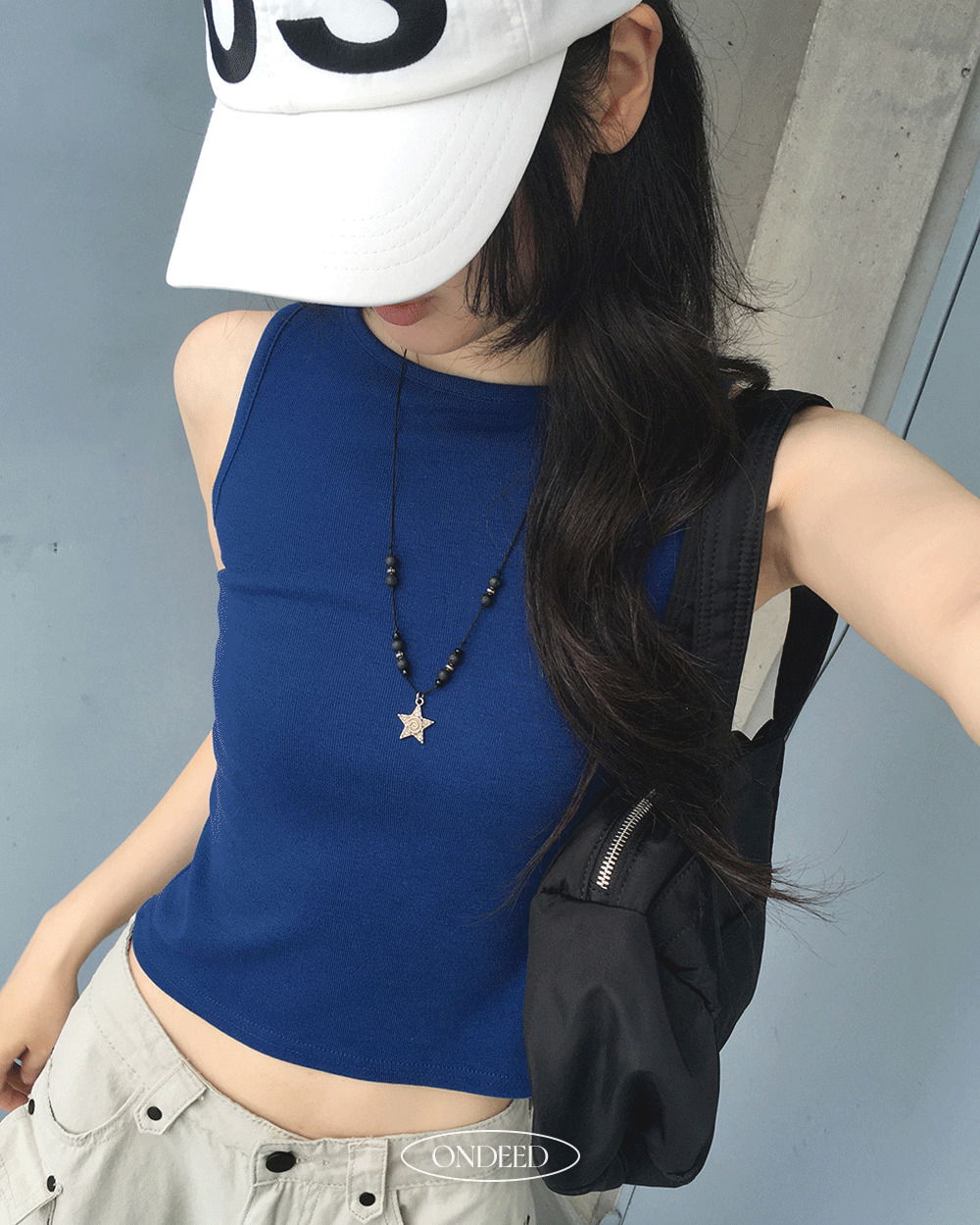 Putin Ribbed Basic Plain Sleeveless Round Sleeveless 