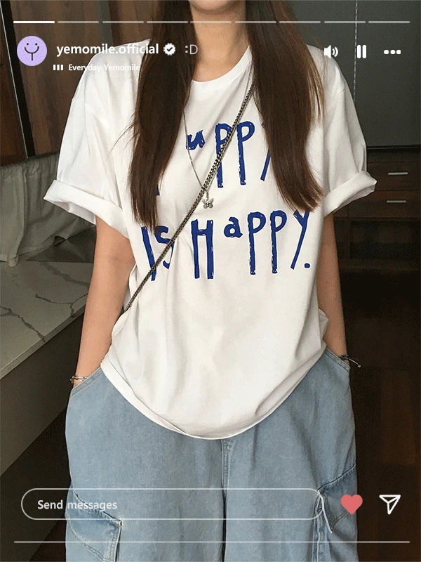 Funny Lettering Short Sleeve T-Shirt