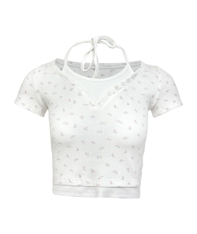 Petalia Floral Crop T-Shirt