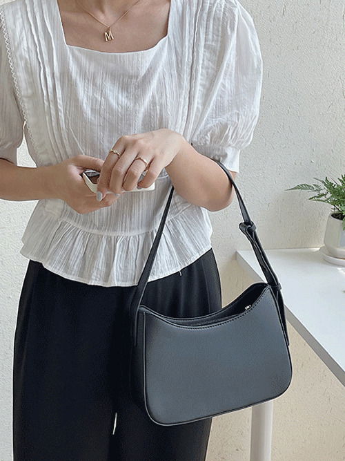 黑/棕/淺藍 迷你流浪包皮革托特包肩背包