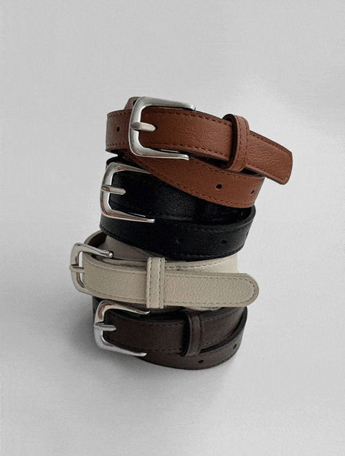 juni slim square belt -4color
