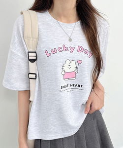 Lucky Rabbit Short Sleeve Crop Tee