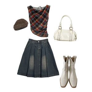 Romantic,Skirt,Outfit,Top,Necklace,Shoulderbags,Heels,Summer,Ootd,Contest,Western,American 코디