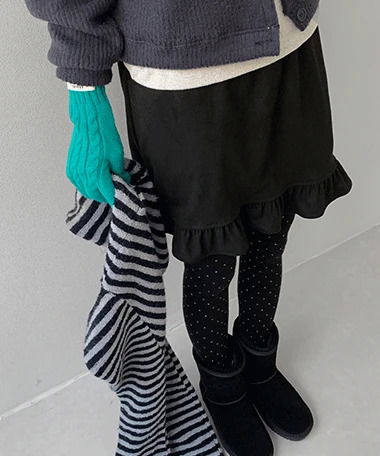 Colden Suede Frill Banding Mini Skirt