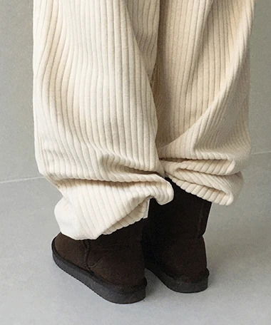 Fashion Velour Ribbed Jogger Pants