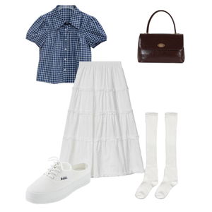 約會穿搭,夏天,Layers,Dailyootd,襪子,芭蕾裙 코디