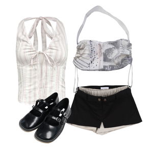 sleeveless,ShortPants,loafers 코디