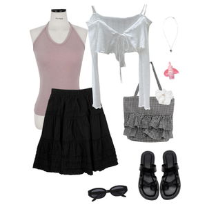 Photo,Pink,Romantic,Trendy,Cute,Black,Contest 코디