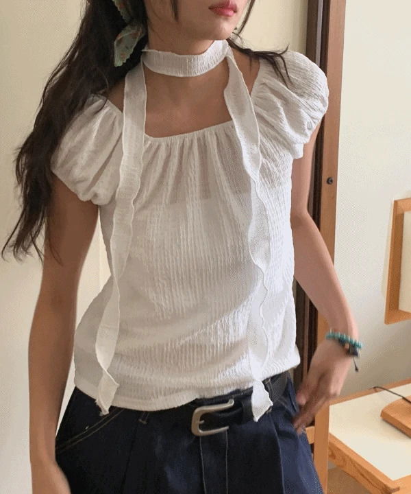 멜리 오프숄더 투웨이 반팔 셔링 스퀘어넥 블라우스 2 color