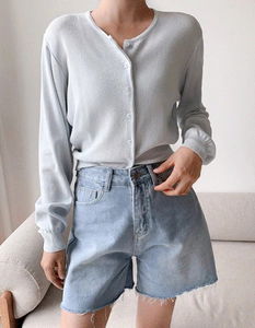 Summer Soft Summer Round Knitwear Cardigan
