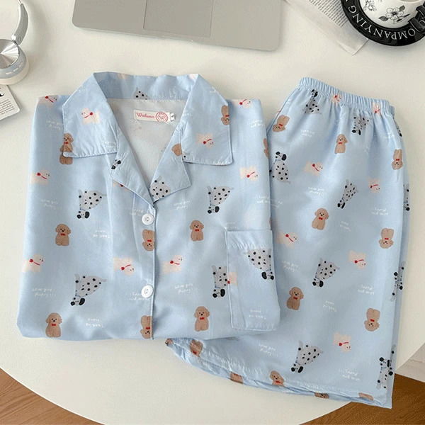 Smart Summer Short Sleeve Pajama Set (Delayed delivery)