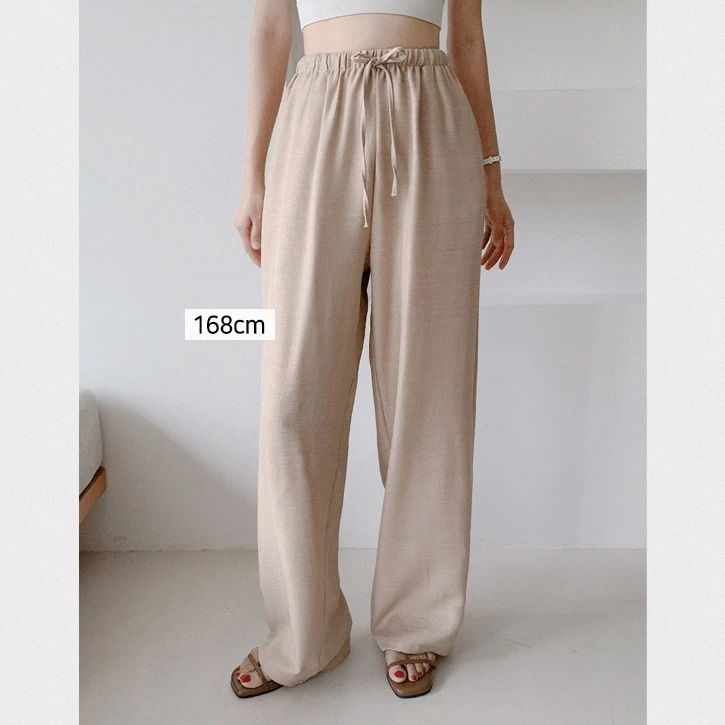Cool mood banding wide pants