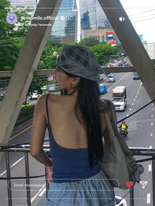 Yumi See-Through Check Hood