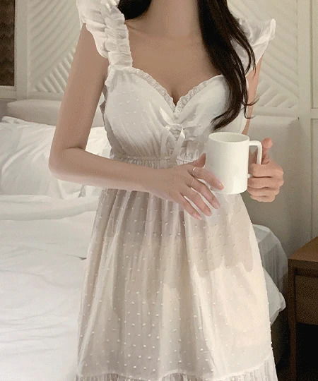 細肩帶緞面洋裝