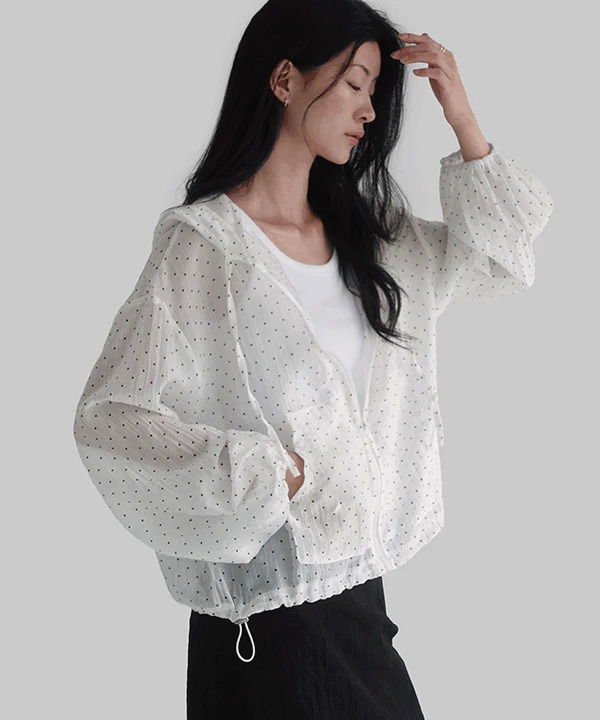 케이셔 도트 바람막이 점퍼