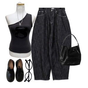 loafers,jeans,sleeveless 코디
