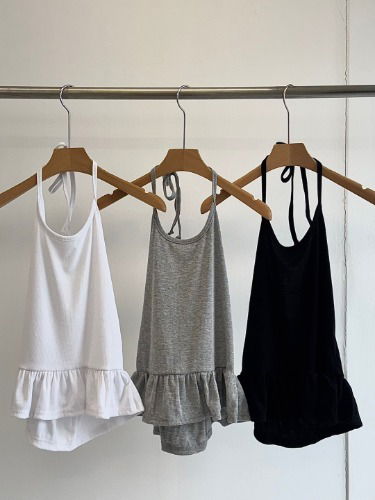 Frill Halter Sleeveless