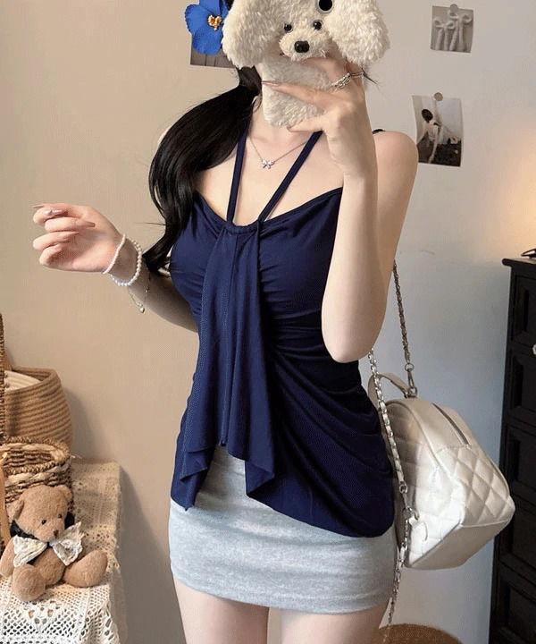 Prodi Drape Strap Sleeveless Sleeveless