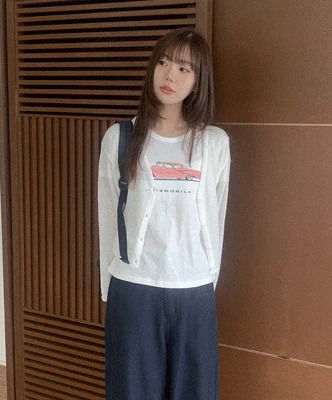 린가 브이넥 크롭 니트가디건