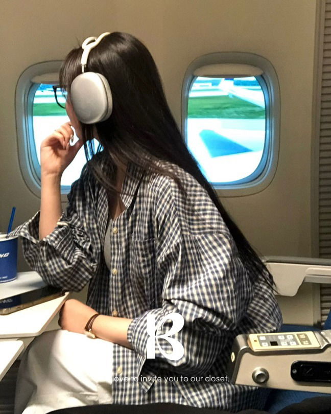 파머 오버핏 포켓 체크 셔츠