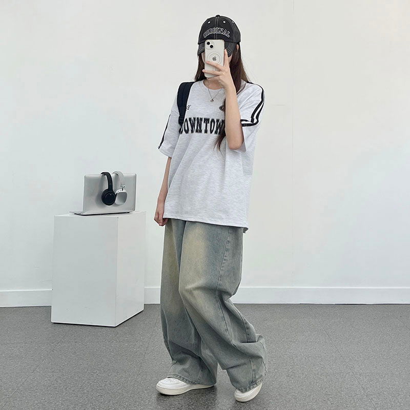 반팔 티셔츠 모델 착용 이미지-S1L14