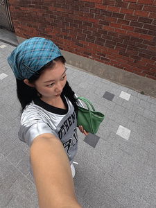 check bandana scarf