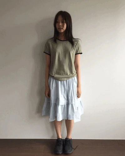 Gauss Pintuck Midi Skirt *Ivory, Black Available for Same-Day Shipping