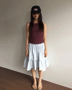 Mockneck Ribbed Sleeveless