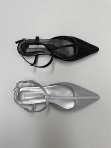 매쉬 스틸레토 플랫 슈즈 (2C)