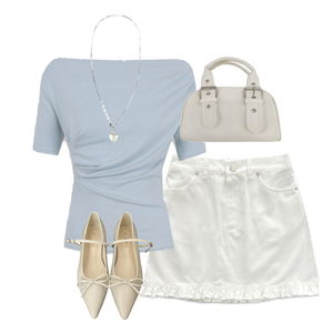 skirt,ShortSleeve,flats 코디