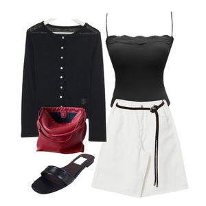 sleeveless,ShortPants,belt 코디