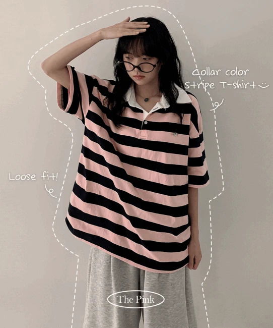 Rapy Kara color blocking Striped T-shirt