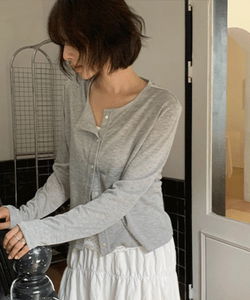 Lemony Round Basic Tencel Summer Cardigan