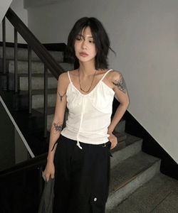 Ruboni V- V-Neck Strap Punching Strap Sleeveless 
