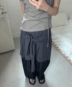 Nab Stripe Strap Two Way Skirt
