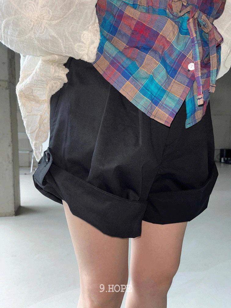 Roll-up cotton culottes PT
