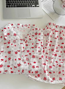 Red Star Lovely Summer Short Sleeve Pajama Set